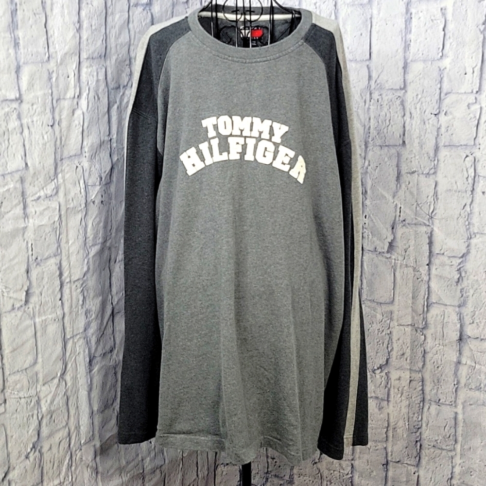 TOMMY HILFIGER‎ Gray Men's Pullover Sweatshirt XXL/XXG
